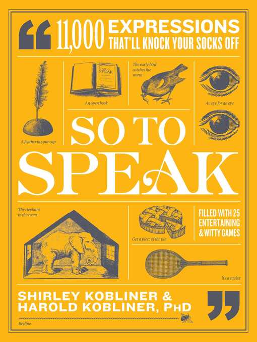 Title details for So to Speak by Shirley Kobliner - Wait list